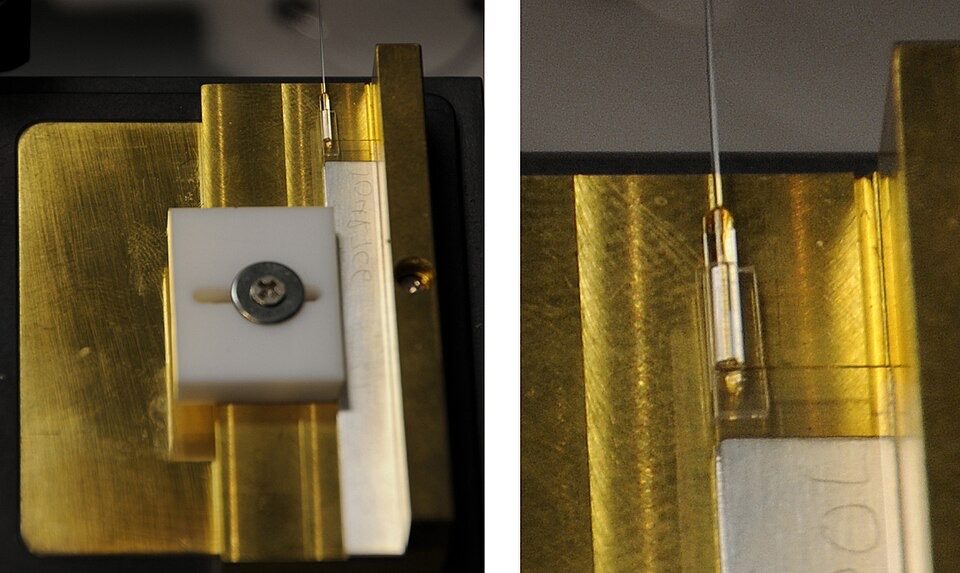 A lithium niobate crystal in a NIST quantum-optics experiment, 2012.